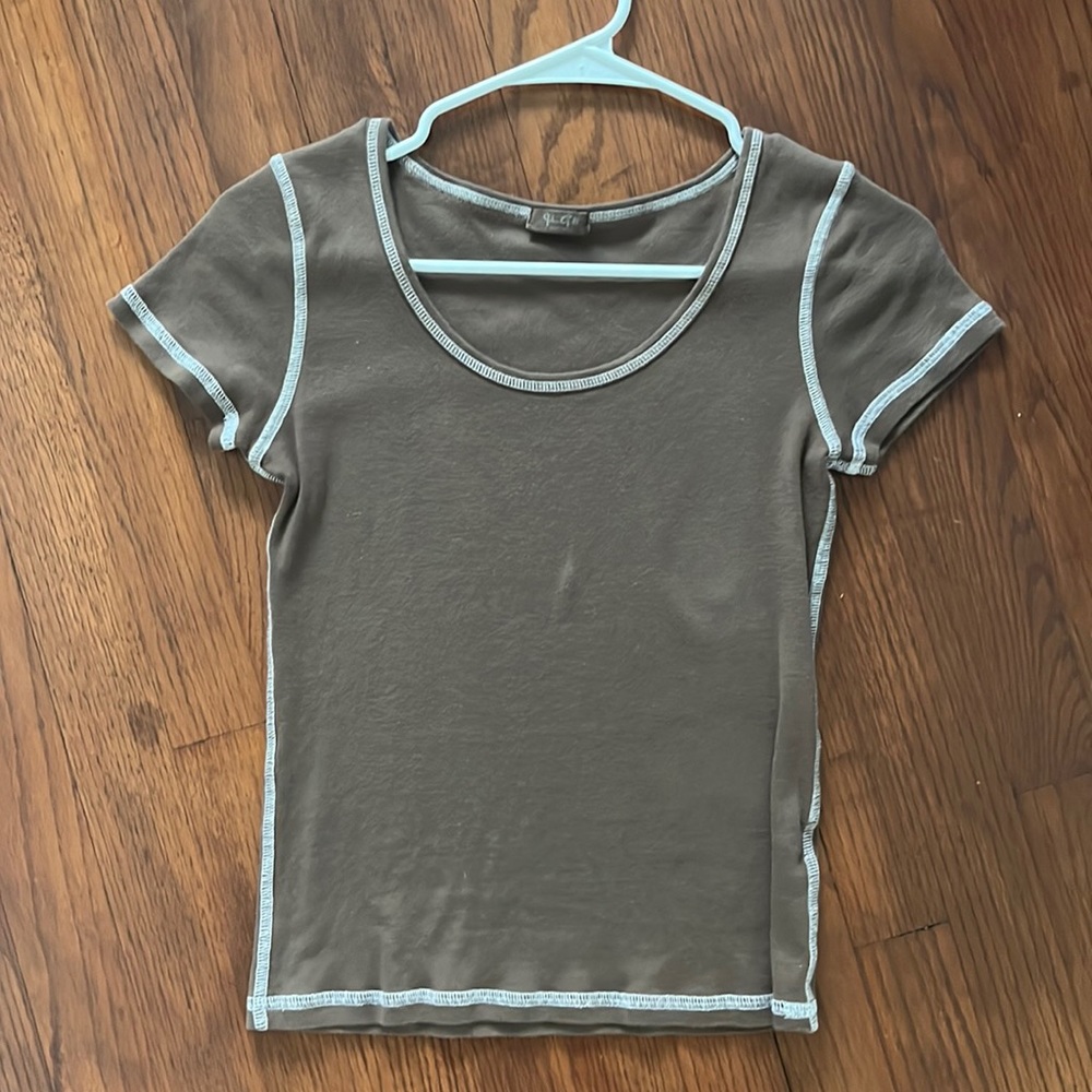 pacsun solid brown tee